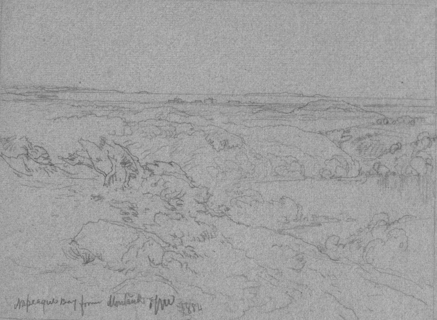 TMBAC, A-3, Sketch #19_'Napeague Bay from Montauk,' by Thoma