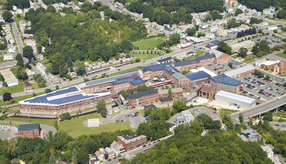  Birds-eye view of MASS MoCA campus and buildings