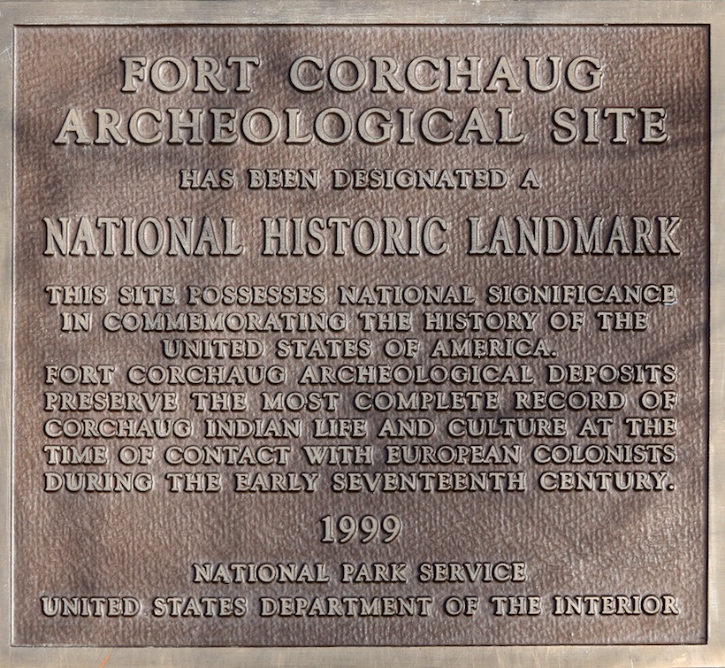 Fort Corchaug Plaque 18740