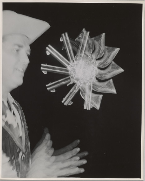 Edgerton, Harold, American 1903-1990, Gun Toss, n.d., Gelatin silver print, (Non-Morgan Collection of Richard and Ronay Menschel)
